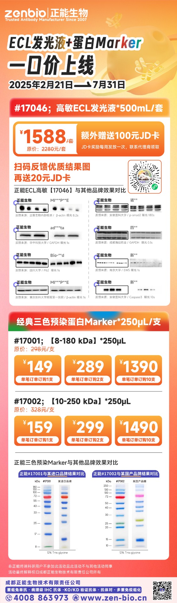 ECL发光液+蛋白Marker 一口价上线